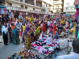 Kariakoo market trading activity